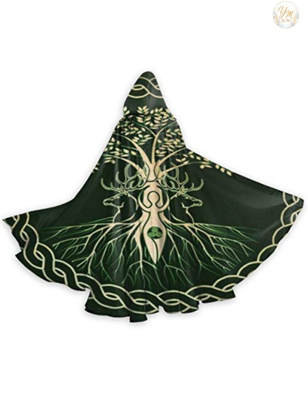 Hooded Robe Cloak Cape Cosplay Costume Polyester Spandex Adult Halloween Party